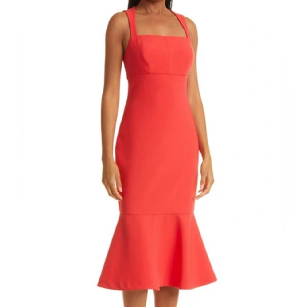 Likely Vibrant Red Midi Dress